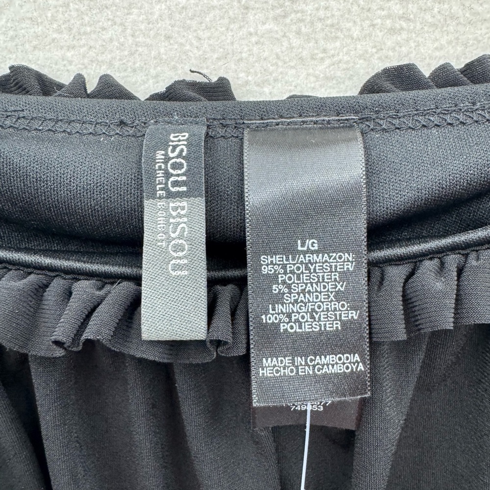 Bisou Bisou Women’s Large 3 Way Blouse Ruffled Off The Shoulder NWT - Picture 7 of 7